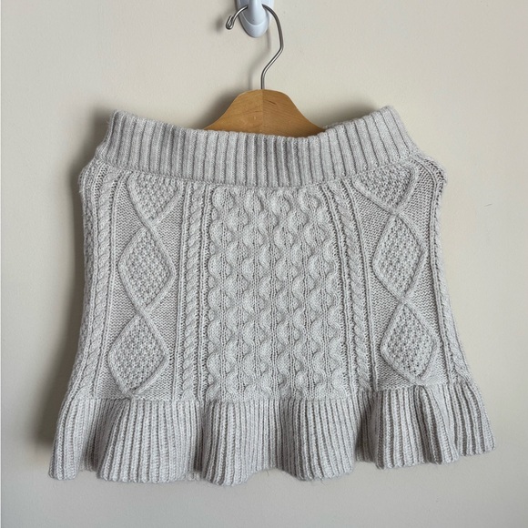 Abercrombie Kids Skirt Cream Ivory Cable Knit Size 9/10 - Picture 7 of 8